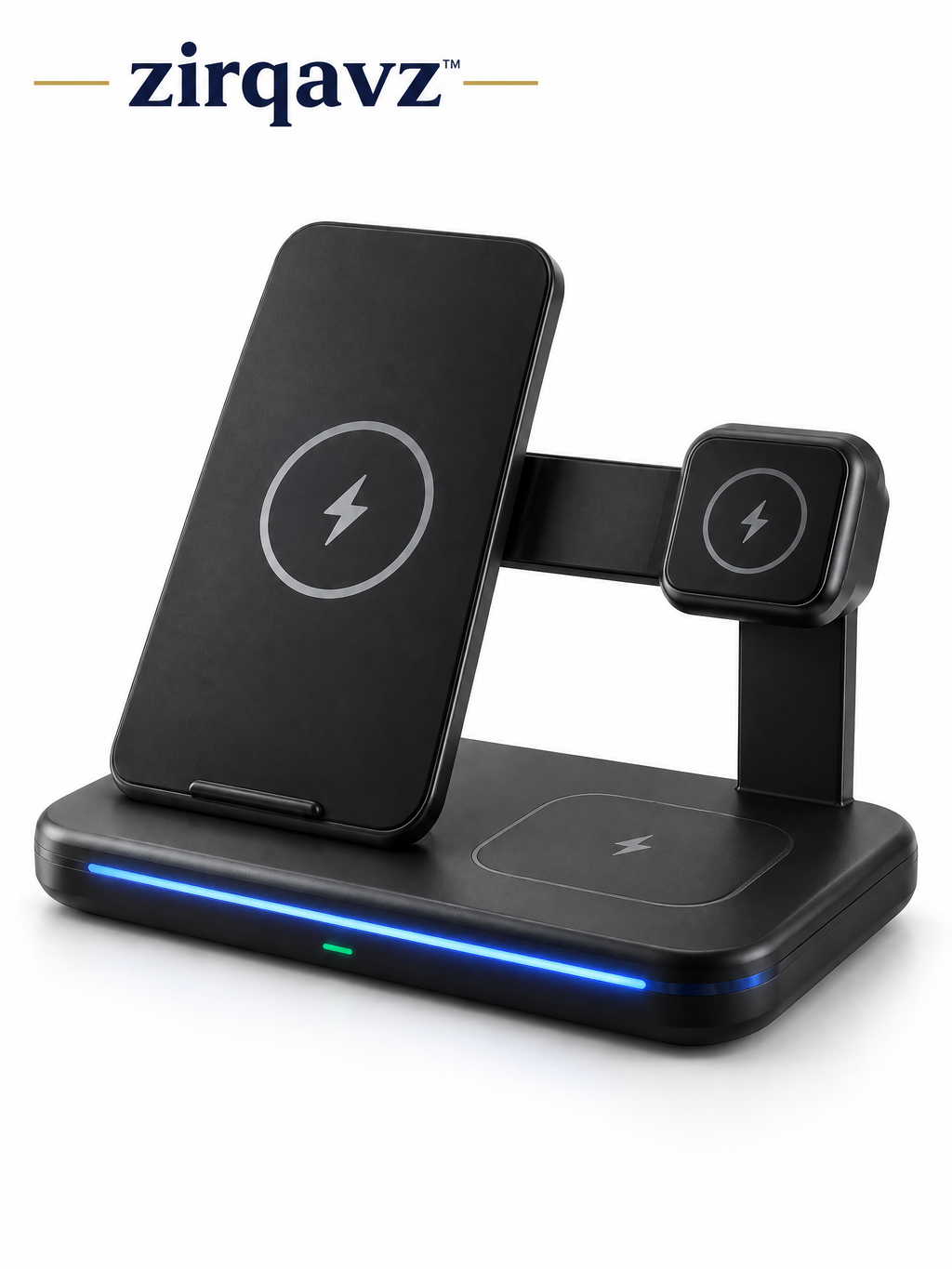 zirqavz™ PowerDock 3-in-1 Wireless Charging Station