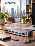 zirqavz™ ConnectHub Pro USB-C Multiport Docking Station