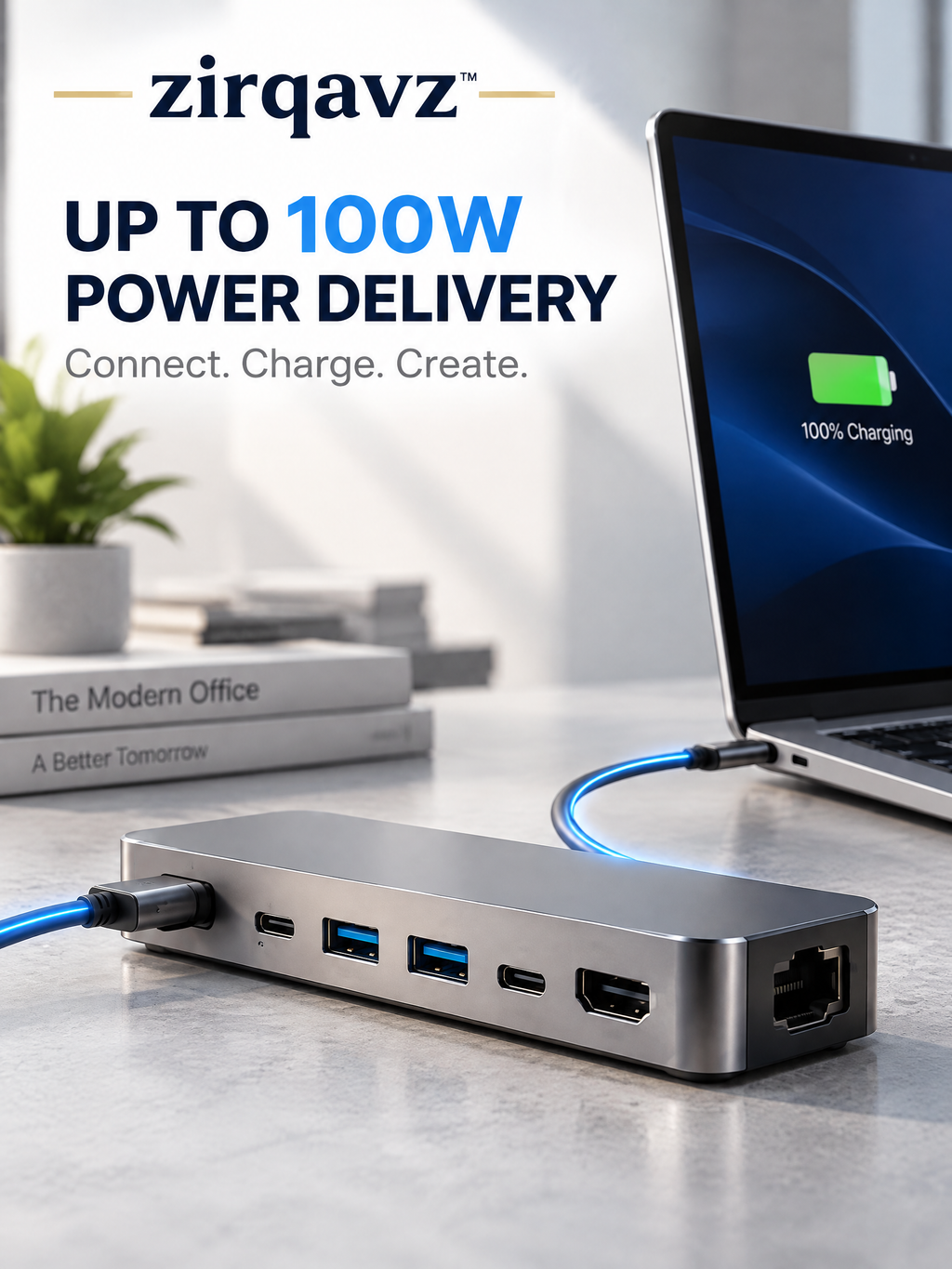 zirqavz™ ConnectHub Pro USB-C Multiport Docking Station