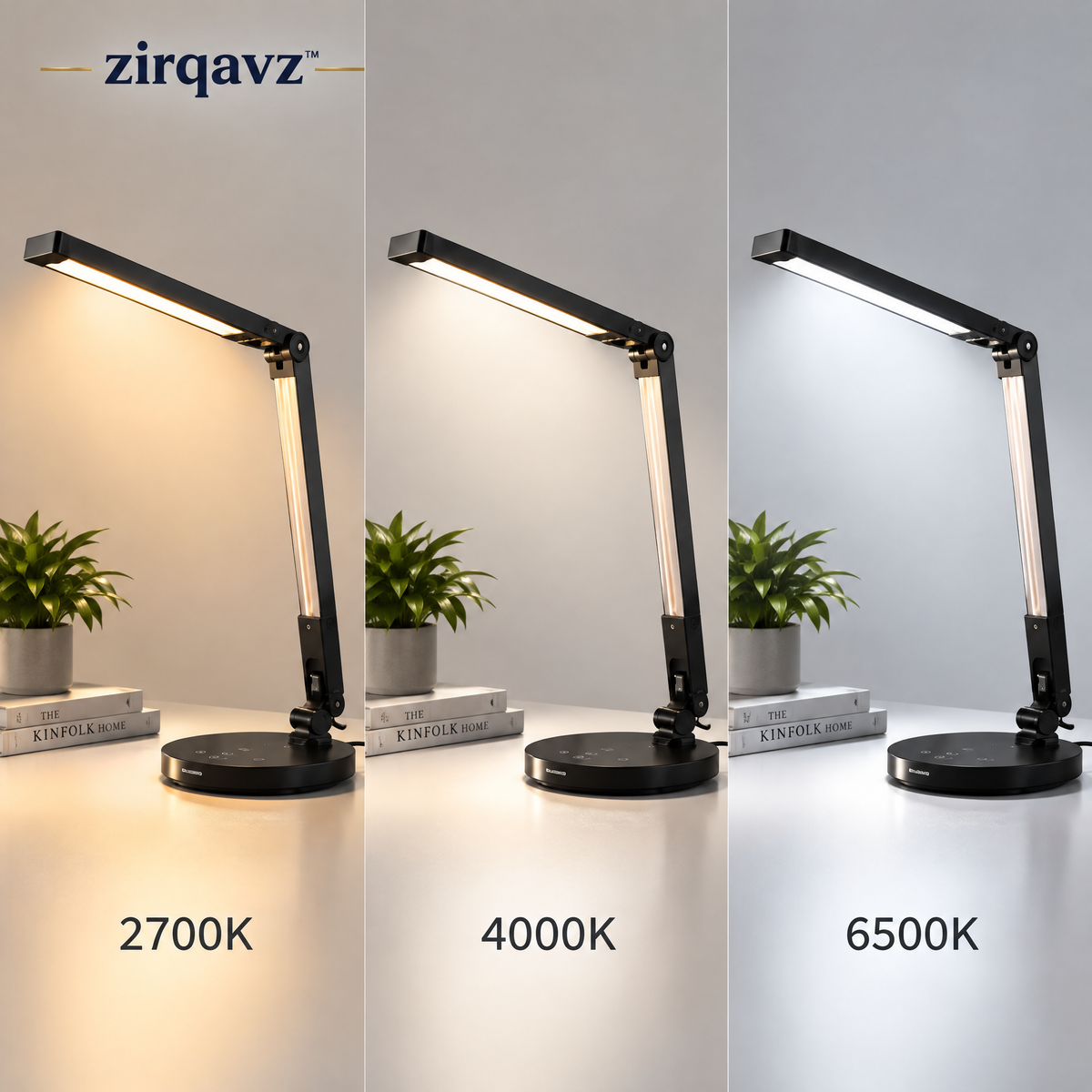 ZIRQAVZ™ LumiFlex Pro Adjustable LED Desk Lamp