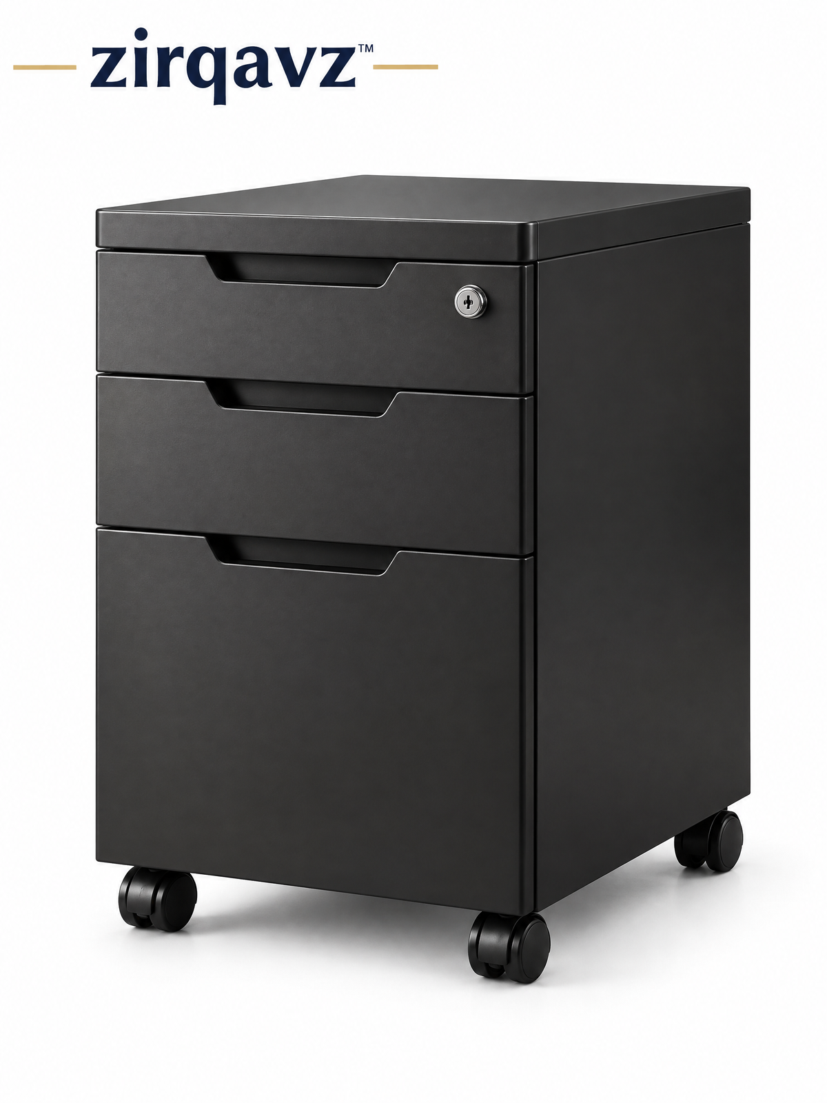 zirqavz™ FileCore 3-Drawer Mobile File Cabinet