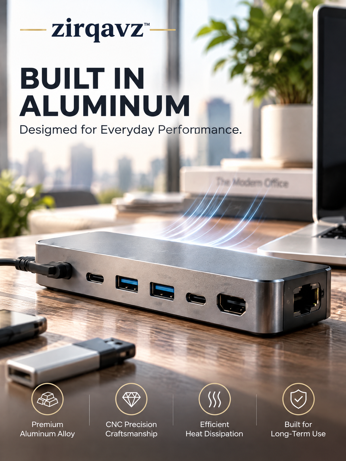 zirqavz™ ConnectHub Pro USB-C Multiport Docking Station