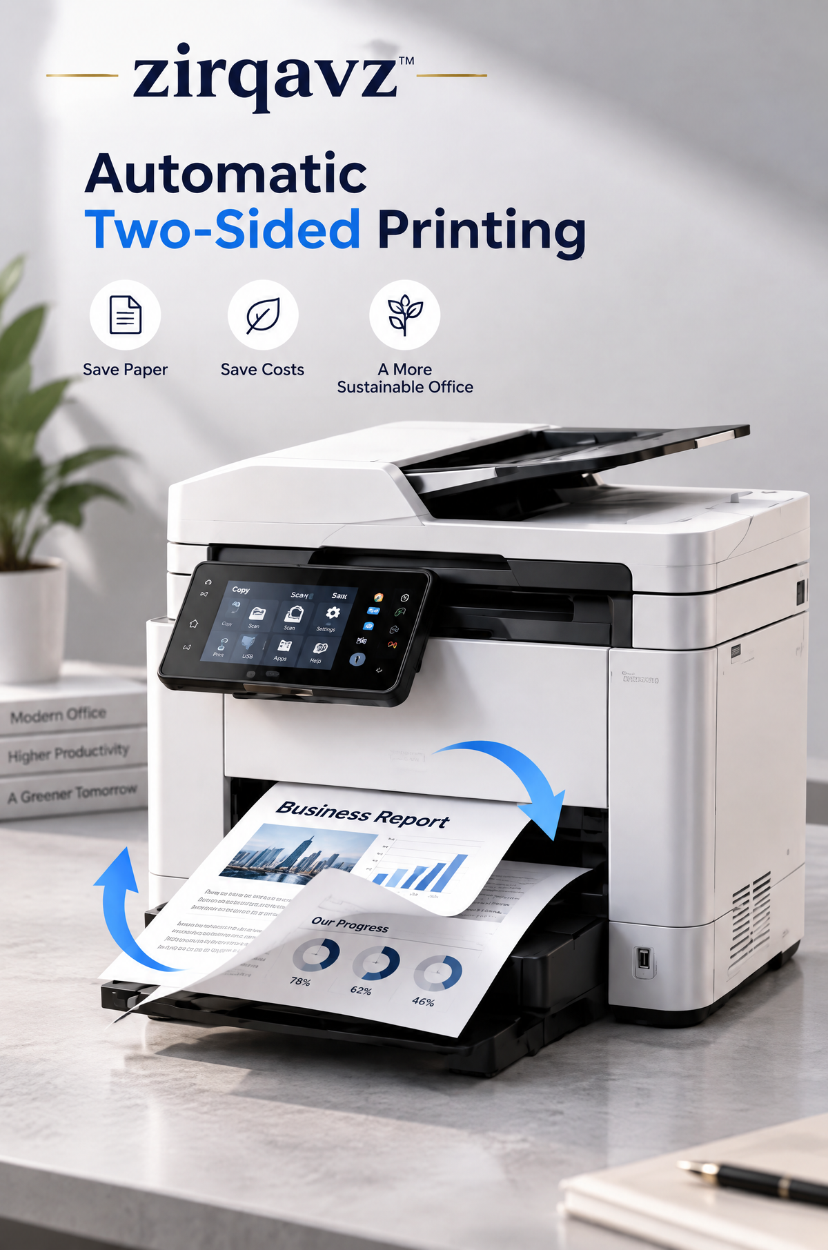 ZIRQAVZ™ OfficeFlow Pro All-in-One Color Printer