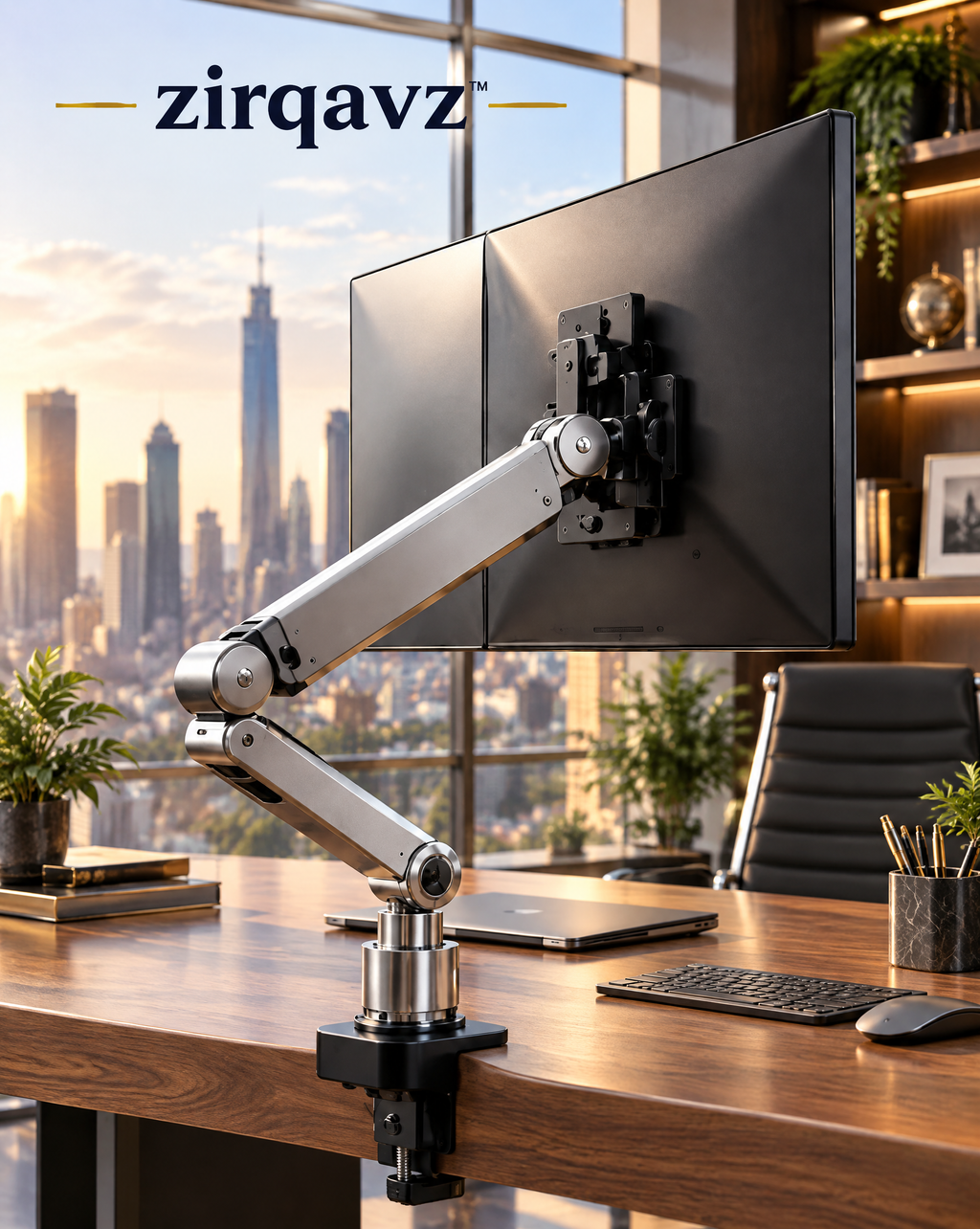 ZIRQAVZ™ FlexMount Pro Adjustable Monitor Arm