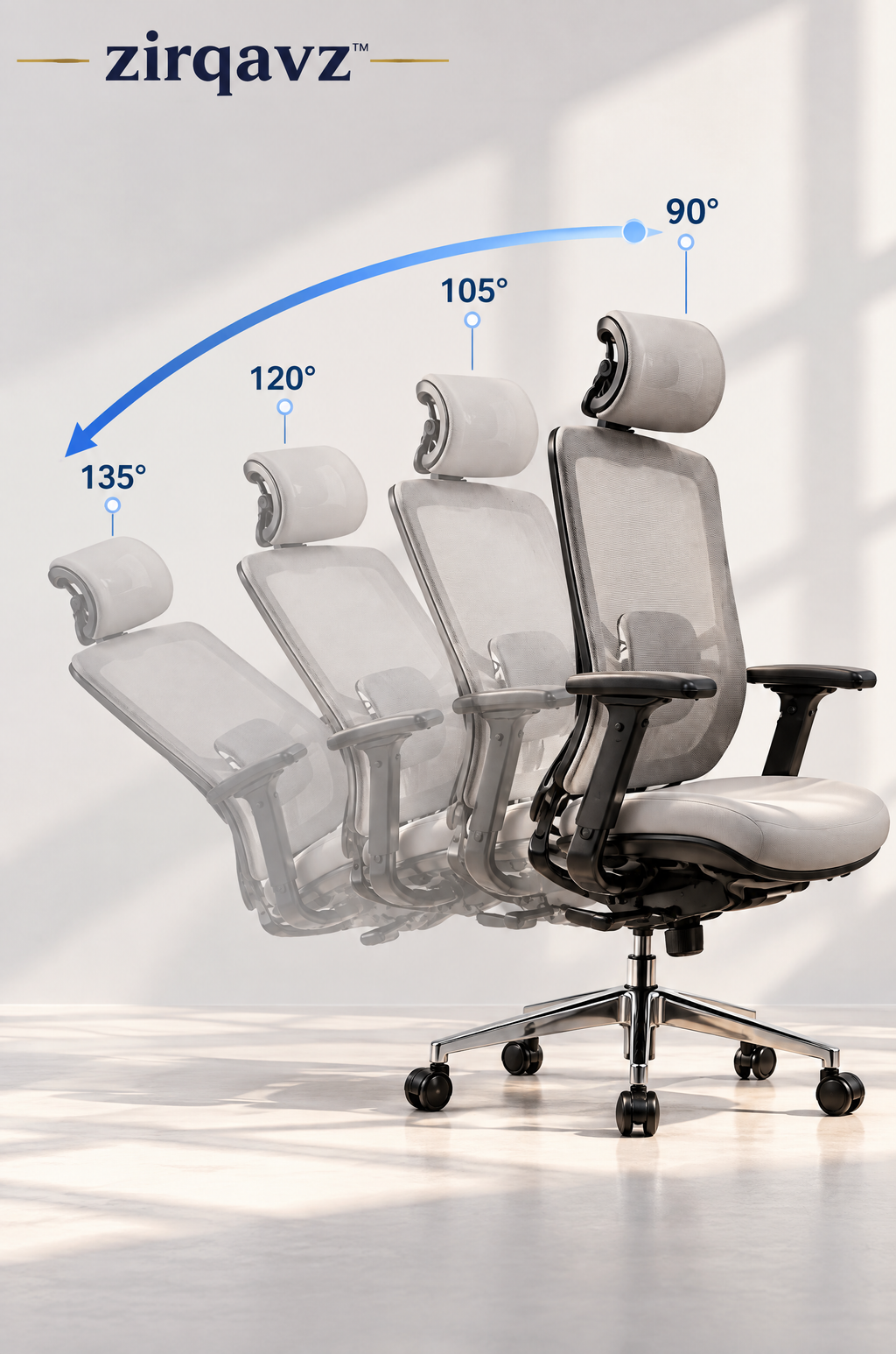 ZIRQAVZ™ ErgoFlex Pro Ergonomic Office Chair