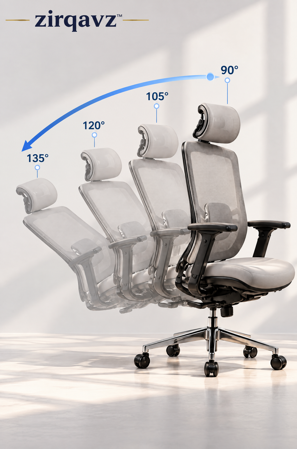 ZIRQAVZ™ ErgoFlex Pro Ergonomic Office Chair